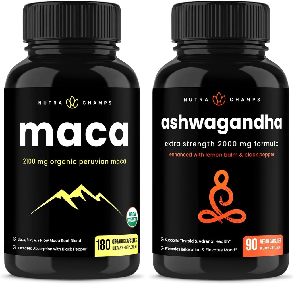 NutraChamps Maca y Ashwagandha Bundle