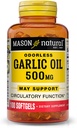 MASON NATURAL Garlic Oil 500 mg Odorless Allium Sativum Supplement - Supports Healthy Circulatory Function, 100 Softgels