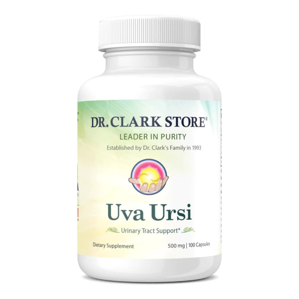 Dr Clark Store Uva Ursi Urinary Tract Support - 500 Mg, 100 Suplementos Vegan, Immune Booster