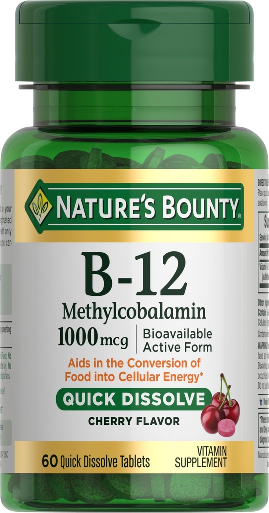 La vitamina B12 de la naturaleza, 60 cuenta