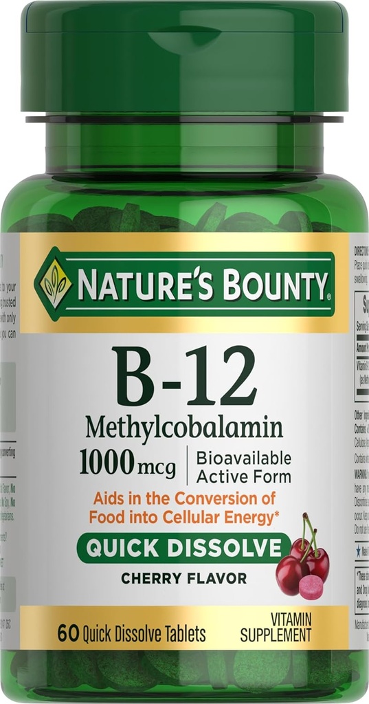 La vitamina B12 de la naturaleza, 60 cuenta