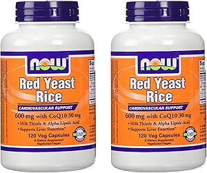 AHORA Comida 600mg Red Yeast Rice & 30mg Coq10, 120 caps (paquete de 2)