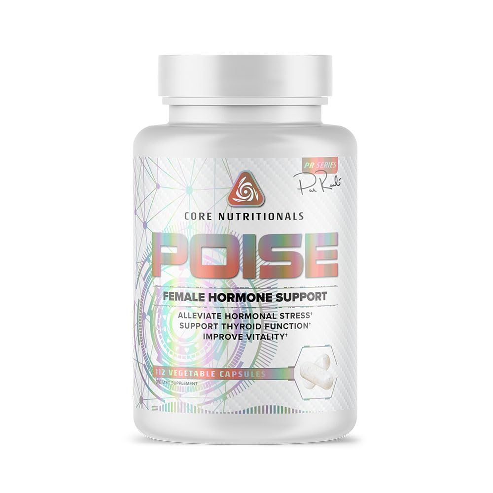 Nutrición básica Poise Mujer Hormona Apoyo Silencioso de hormonas tiroideas " Apoyo menstrual Silencio con Magnesio " Iodine ← Antioxidante Rich  112 Capsules vegetales