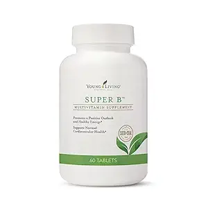 Young Living Super B Tablets, 60-Count Bottle ← B Vitaminas & Minerales  Supports Healthy Energy Levels ← Keto-Friendly  durable Natural Folate Source ← Contiene Calcio, Magnesio y Vitamina B6