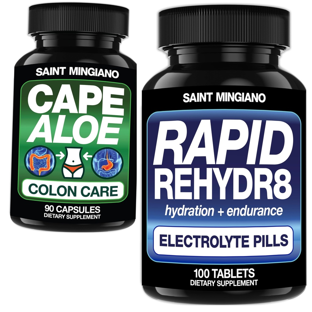 Electrolyte Tablets 100 Capsules - with - Aloe Vera Capsules 90 Caps
