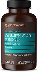 Elementos Mujeres: 40+ Un Multivitamínico diario, 66% Comida entera Cultivada, Vegana, 65 Tabletas, suministro de 2 meses (Paquete puede variar)