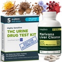 Exploro At-Home THC Detox Bundle, 3 Marijuana Urine Test Strips + 60 Liver Cleanser Capsules, 50 ng/ml Cutoff