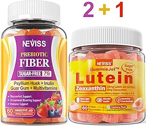 NEVISS Azúcar Fibra Prebiótica Gratuita 120 Condes + Lutein Gummies 60 Condes