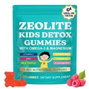 Zeolite Kids Detox Gummies,Zeolite Detox for Kids & Adults,9-in-1 All in One Daily Kids Supplement with Zeolite,Elderberry,Omega-3,Magnesium,Vitamin,Milk Thistle,Zinc,B12,Sugar Free 60 Gummies