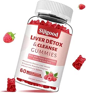 2 Pack Liver Cleanse Detox and Repair Gummies - Silymarin Milk Thistle Suplemento con Artichoke, Dandelion y Elderberry - Liver Support Suplemento - 120 Raspberry Flavored Gummies