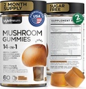 Mushroom Gummies 5000 Mg 120 Pcs (2 Pack) - Lion's Mane and 9 Adaptogenic Mushrooms Blend - Ashwagandha, L-Theanine - Mushroom Gummies for Energy, Immunity, Focus, Brain Boost - No Sugar y GMO