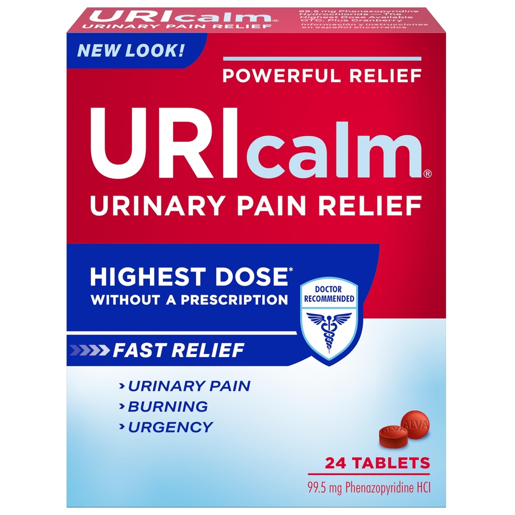 Uricalm Max - Maximum Strength - Prompt Relief of UTI Pain, Burning, Urgency & Aumento de frecuencia - 24 conteo