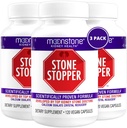Tapa de piedra capsules, Prevención de piedras de riñón, Protector de oxalato de calcio, Suplemento de apoyo de citratos de Alkali, Desarrollado por urólogos para apoyar la salud de los riñones, suministro de 90 días (360 conde)