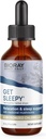BIORAY Daily Get Sleepy - 2 fl oz - Relax &amp; Rest Support - with Medicinal Mushrooms & Micronized Chlorella - Non-GMO, Vegan, Gluten Free - Aprox. 30 Servimientos