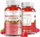 GREENPEOPLE Magnesium Glycinate Gummies 400mg - Sugar Free Magnesium Potassium Supplement with Magnesium Malate, Vitamin D, B6, and CoQ10 for Calm Support & Sleep for Adults - Raspberry Gummies