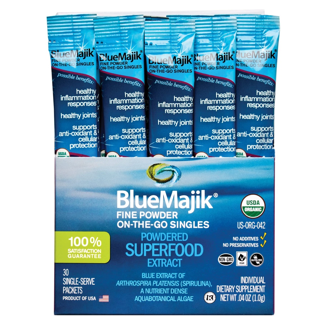E3LIVE Blue Majik On-The-Go-Singles, 30 Cuenta, 1 Gram