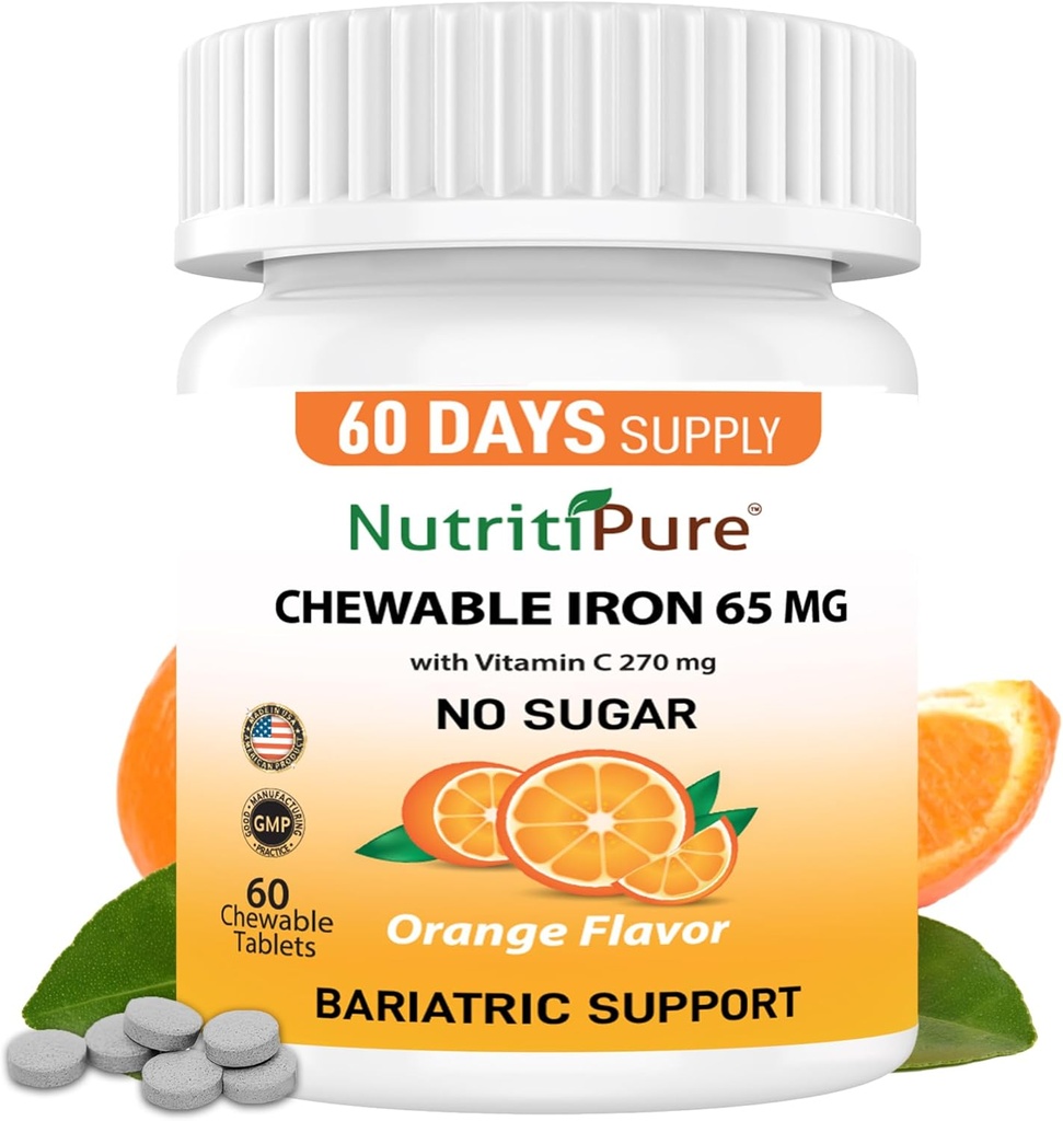 Hierro Chewable 65 mg con vitamina C 270 mg (para Mujeres/Men)