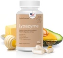 Houston Enzymes – Lipazyme Lipase Digestive Enzymes for Women and Men –120 Capsules – 3 Enzyme Blend for Complete Breakdown of Triglyceride Fats, Enzyme for Digestion of High-Fat Meals & Fish Oil