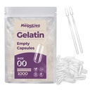 Empty Gelatin Capsules Size 00-1000 Count Bovine Bone Gel Capsules Empty | Quick Dissolve | All Size | for Powder & Liquid DIY Filling