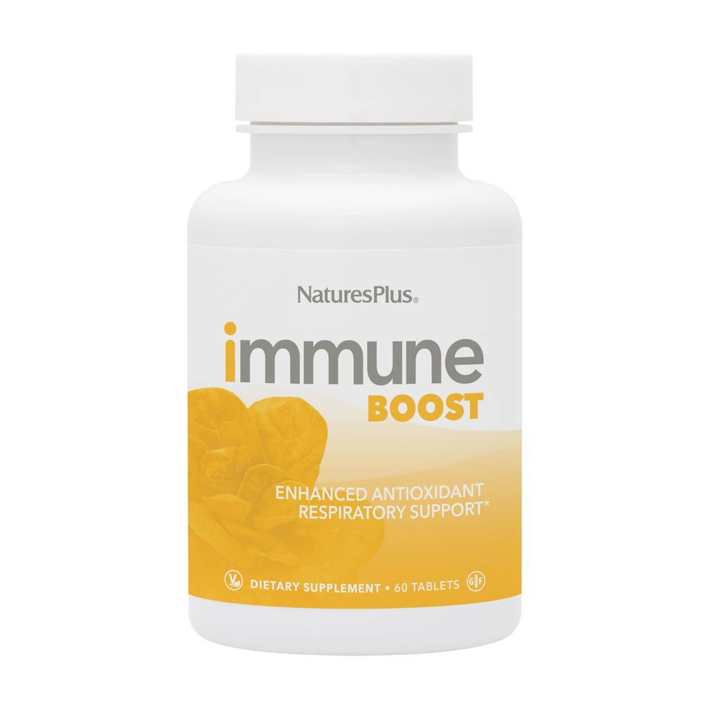 NaturesPlus Immune Boost - 60 Tablets - Enhanced Antioxidant Respiratory Support, General Immune System Health - with High-Potency Vitamins & Minerals - Vegetarian, Gluten Free - 30 Servings