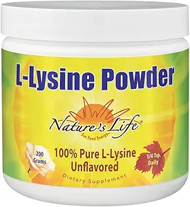 La vida de la naturaleza L-Lysine Powder ← Ayuda a apoyar la función saludable de la inmune ← 100% pura natural L-Lysine TEN Vegetarian, Desarrollado, Sugar Free TEN 460 Servings
