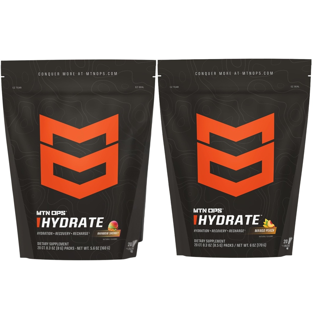 MTN OPS Hydrate Rainbow Sherbet + Mango Peach Bundle