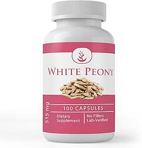 PURE ORIGINAL INGREDIENTES White Peony, (100 cápsulas) Siempre puro, sin aditivos ni artillería, Lab Verified