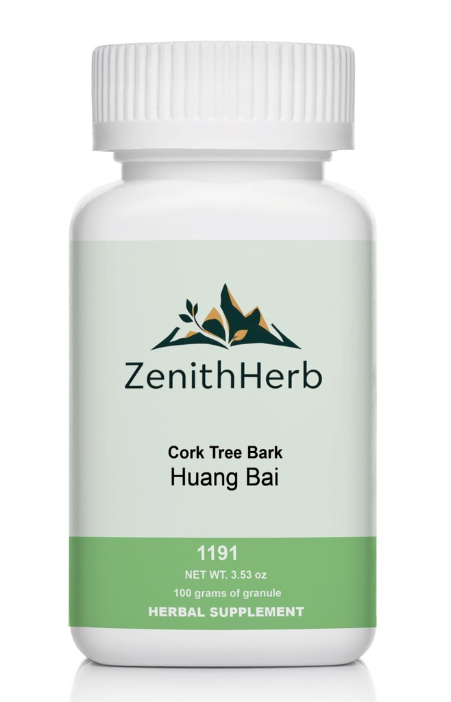 Cork Tree Bark, Huang Bai, Herbal Supplement, Granules, 100 Grams/Bottle