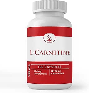 PURE ORIGINAL INGREDIENTES L-Carnitine, (100 cápsulas) Siempre puro, sin aditivos ni artillería, Lab Verified