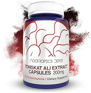 Nootropics Depot Tongkat Ali Extract Capsules ← 200mg Silencio 120 Conde Silencio 2% Eurycomanone by HPTLC ← Eurycoma longifolia Root Extract