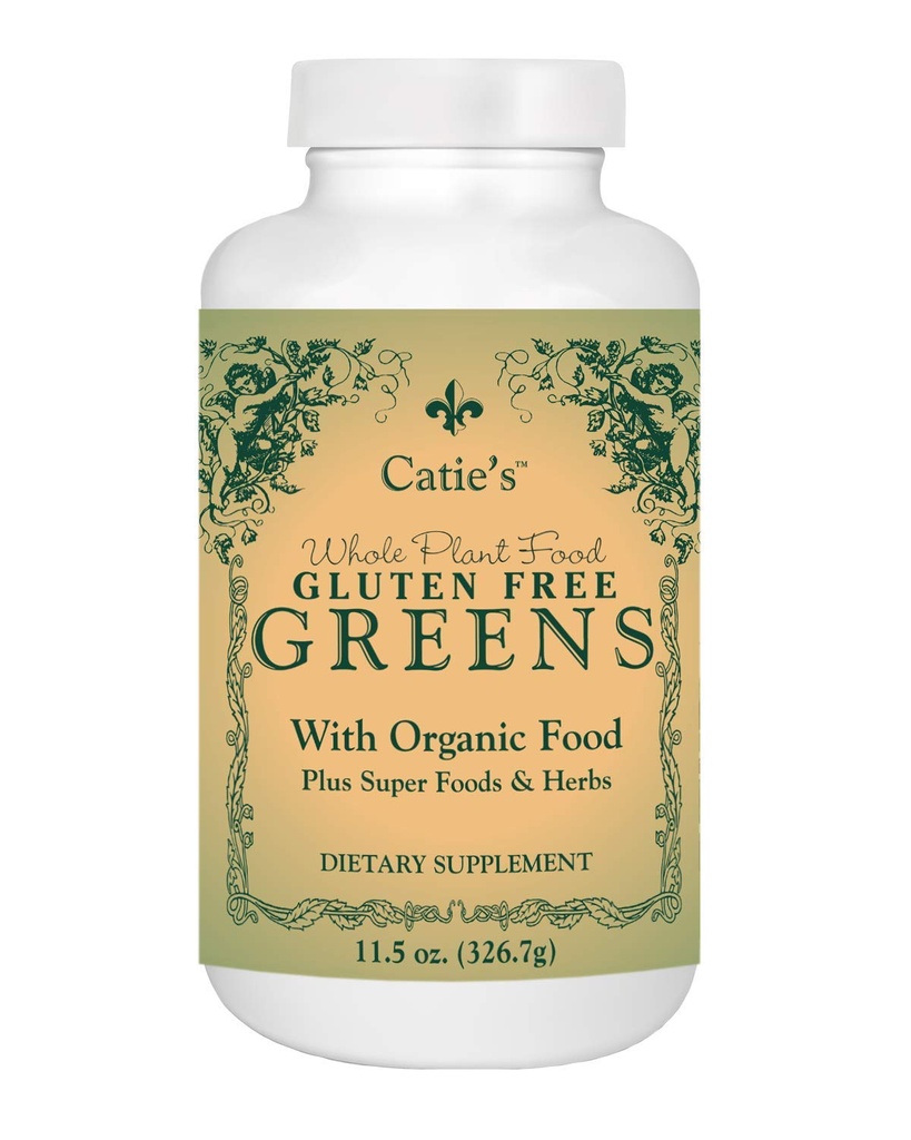 Catie's Organic Gluten Free Greens - Whole Food Nutrition. Optimal Health & Vitality! 11.5oz. 30 Servings.