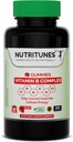 Complejo de vitamina B Gummies – Alta Potencia B Complejo Vitaminas Gummies con Metil B12, Folate, Biotina & Vitamina C – No GMO, Vegan, Libre de gluten – 90 Gummies – Hecho en EE.UU.
