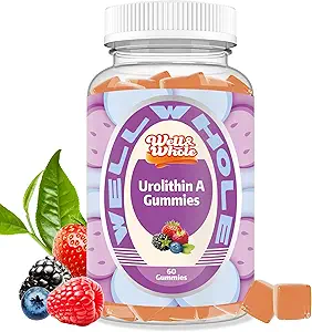 Bueno Pulido Whole Urolithin A Gummies 1000mg with CoQ10 and Resveratrol, Mitocondrial Supplements, Muscle Support, Non GMO, Vegan, 60 Condes