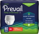 Prevail Daily Protective Underwear - Unisex Adult Incontinence Underwear - Disposable Adult Diaper for Men & Women - Maximum Absorbency - Medium - 80 Count (4 packs of 20)