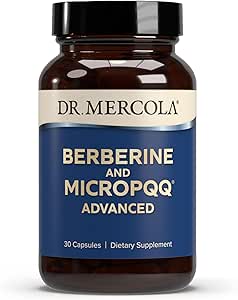 Dr. Mercola Berberine y MircoPQQQ Avanzados - Ofertas Metabólico, Mitocondrial, Cerebro &amp; Immune Soporte - GMO-Free, Gluten-Free &amp; Soy-Free - 30 Capsules (30 Servimientos)