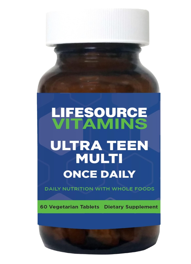 LifeSource Vitamins Ultra Teen Multi 60 Veg Tabs - Formulated Just for Teens