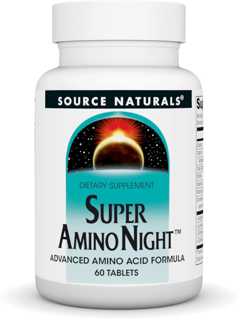 Fuente Natural Super Amino Night - Advanced Amino Acid Formula* - 60 cápsulas