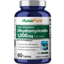 NusaPure Dihydromyricetin (DHM) 1000mg 60 Tablas Veggie (No GMO &amp; 100% Vegetariano)