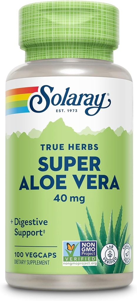 SOLARAY Super Aloe Vera Gel 8000mg ← Aminoácidos ocurridos naturalmente, vitaminas, minerales, enzimas " antioxidantes para la digestión saludable Soporta Ø 100 CT