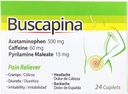Buscapina Pain Relief Caplets – PMS, calambres, dolores de cabeza, Bloating, Back &amp; Joint Pain – para Mujeres y Hombres – Caja con 24 Caplets