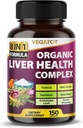 Complejo de salud de VEGATOT Fórmula **USA Hecho y probado** High Potency with TUDCA, Milk Thistle, Beet Root, Artichoke Leaf, Panax Ginseng, Astragalus, Tumeric - Clean &amp; Detox Fórmula