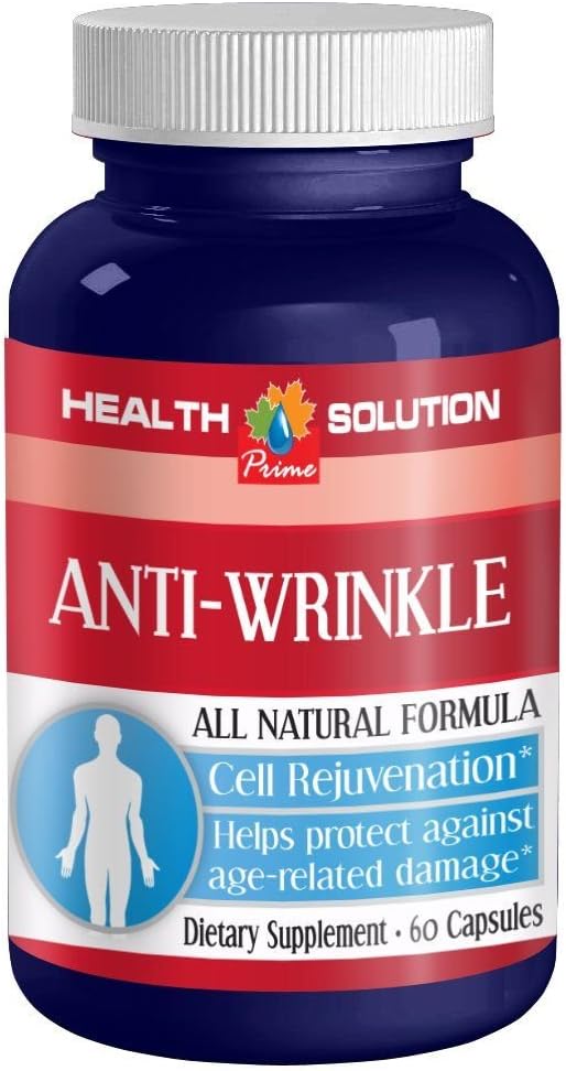 Ácido lipoico alfa 300mg - ANTI-WRINKLE ANTI-AGING COMPLEX - Suplemento de rejuvenecimiento celular - píldoras de arruga - fórmula de arrugas píldoras colágenas - suplemento anti arrugas para mujeres - 1 Bottle 60 cápsulas