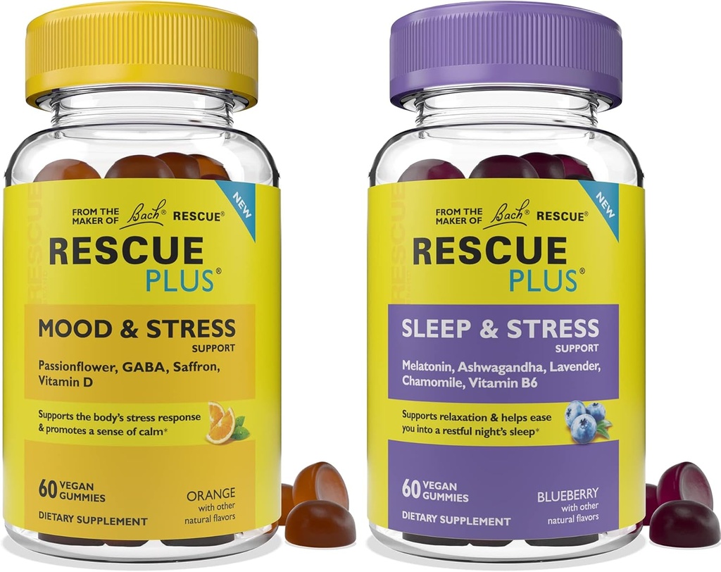 Bach RESCUE Plus Gummy Day &amp; Night Bundle 2 x 60 Conde