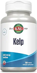 KAL 225 Mcg Kelp Iodine Tablets, 250 Conde