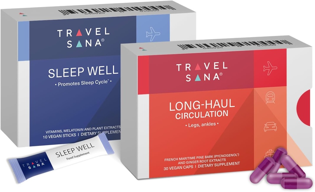 Long-Haul Circulation (30 Vegan Caps) + Sleep Well (10 Sticks)