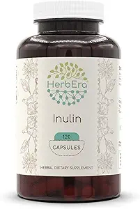 HerbEra Inulin Capsules, 500 mg, Inulin from Jerusalem Artichoke (120 Capsules)