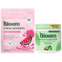 Bloom Strawberry Watermelon Clear Protein and Original Greens Powder Bundle