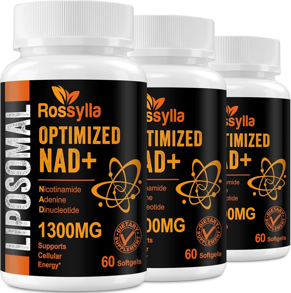 1300 MG Liposomal NAD+ Suplemento Silencio Highest Absorption  Purest NAD Suplemet to Boost NAD+ Effetively ¦ Boosting NAD+ Suplemento para la derrota envejecida, energía celular, longevidad