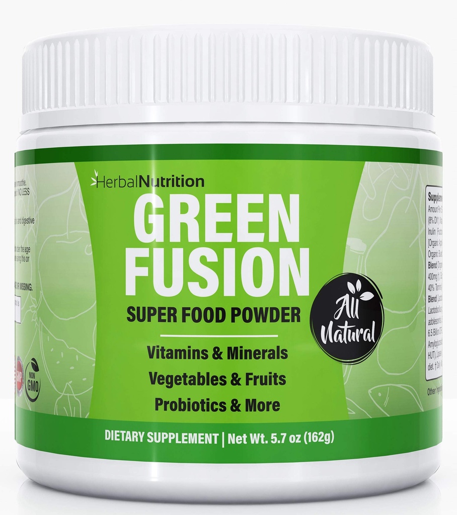 Greens Powder Superfood Fruits & Vegetables Blend Probiotics & More (1) | Nutrient-dense greens powder featuring fruits, vegetables, and superfoods to support daily nutrition and vitality.