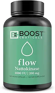 Nattokinase 4000 Fu 200mg - Vegan No Stearates Gluten Gratis - Puro Sangre Natural Thinner &amp; Blood Flow Suplemento - 100 cápsulas / 100 días de suministro